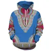 Erkek Hoodies Tişörtü Severler Sonbahar Kış Afrika 3D Baskı Uzun Kollu Dashiki Kazak Üst Erkek