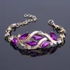Collier nouvelle mode violet strass cristal déclaration collier ensembles de bijoux de mariée décoration colliers bijoux cadeaux pour les femmes