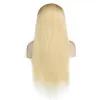 Peruker platina blond människa hår peruker brasilianska glueless spets front peruker 613# honung blond full spets mänskliga hår peruker för svarta kvinnor