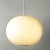 George Nelson E27 Led Round Ball White Silk Pendant Light D30/40/50cm White Silk Pendant Lights Lamp LED VIT SILK BALL HANNING LIGHING