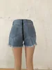 Ripped Denim Shorts Women Blue Back Zipper Jeans Frayed Mini Classic Blue Color Short Jeans Pocket Sexy Summer Shorts