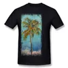 Special Man 100 Cotton PALM TREE Tee Shirt Man Round Neck Dark Green Shorts T-Shirt For Sale Plus Size Printed Tee Shirt