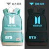 BTS sac à dos Bangtan garçons toile sac d'école pour adolescents sacs pour ordinateur portable de haute qualité garçons filles sacs de voyage Bolsas Feminina