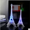 공장 직접 판매 에펠 탑 다채로운 LED 작은 밤 조명 낭만적 인 파리 타워 선물 도매