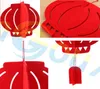 DIY Non-woven Red Lantern Pendant Party Favor Kinesiska Nyår Vår Festliga Ornament Hotell Hem Bar Bröllop Dekoration Scene Layout