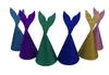 Glitter Mermaid Tail Party Horn Hats Pod Morzem Tematycznie Urodziny Ślub Hen Party Kapelusze Korona Dla Dorosłych Dzieci Dzieci Nakrycia Naklejki Xmas Cap Prezent