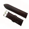 Włochy łydka Prawdziwy olejowany skórzany Watchband Dark Brown Vintage Styl Watch Band 26mm Zegarek Pasek z klamrą ze stali nierdzewnej