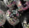 36 pouces rond transparent décoration de fête ballon en papier nouvelle mise en page de mariage chaud gros ballons de confettis en gros