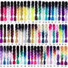 100 g/pcs Extensions de cheveux synthétiques violet tressage cheveux ombre deux tons haute température Fiber expression tressage cheveux