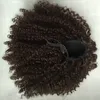 Afro Kinky Curly Human Hair Ponytail Hair Extensions 4B 4C Coily Natural Remy Curly Clip i hästsvansförlängning En bit för Black5597331