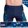 XL-6XL plus storlek badkläder män simning trunkar man baddräkt simma boxer briefs shorts sunda gåva simma cap näsa öronklämma 4xl 5xl