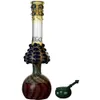 13.3 inchs tall mushroom bong Hookahs smoking pipes glass bubbler downstem perc glass water bongs dabber Dab rigs with 18mm bowl