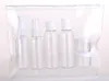 10 en 1 productos de cuidado personal botellas de cosméticos frascos kit de botellas de viaje con bolsa impermeable, kit de viaje pequeño