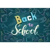 Back to School Themed Backdrop for Photography Drawings on Dark Green Teaching Board Baby Kids Children Photo Studio Backgrounds