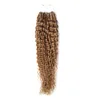 Light Brown Micro Loop Remy Hair Extensions 100g / st Micro Loop 1g Curly Micro Bead Hair Extensions