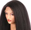 Kinky straight hd Lace Frontal Wig 130% density Laces Front Human Hair Wigs full natural pre plucked For Black Woman DIVA1