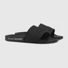 new fashion Black rubber slide sandals for mens and womens indoor causal flats flip flops size euro35-45242v