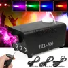 Freeshiping Wireless Control LED 500 Вт тумана дымовая машина Удаленный RGB Цвет дымовой эжектора СИД DJ Party Stage Light Threater