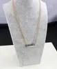 Mode goud kleur natuursteen geometrie roze cilinder statement ketting voor vrouwen merk sieraden