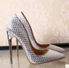 2017 donne pompe tacco sottile 12 cm punta a punta scarpe da sposa nastro specchio leatehr vestito scarpe moda signore tacchi alti