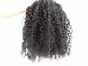 Human Hair Extensions 3B 3C Clip in Braziliaanse kinky Curly Virgin Dik Weft 120G 1Sets Volledig hoofd