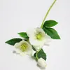 Nuovo design 3 teste ramo fiori di seta artificiale decorazione fiori artificiali freschi rose in lattice per la decorazione di bouquet da sposa
