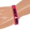 100 stks Survivor Silicone Rubber Bracelet Classic Decoration Logo Debossed en ingevuld in kleur Volwassen maat Pink