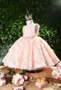 Nouvelle arrivée fleur princesse fille robe bébé baptême robe fête de mariage robe d'anniversaire enfants tutu robe pour filles robes vêtements été