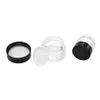 Middle Size Transparent Glass Airtight Stash Jar Portable Vacuum Seal Wax Oil Jar Tobacco Herb Storage Waterproof Container