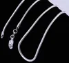 Серебро 2MM Змея цепи ожерелья ювелирные изделия высокого качества 925 Silver Smooth Snake Chain 16inch - 24inch Mix Размер