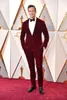 2019 Burgundy Wedding Tuxedos Men Prom Suits Custom Made Groom Wear Velvet Two Pieces Groomsmen Best Man Suits Formal Business Wear