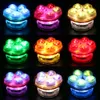 20 unids / lote Sumergible LED Tea Light mini luces de mesa Con Batería Suministros para la fiesta Florero de Navidad linterna de papel lámparas de decoración
