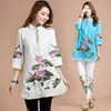 Chinese stijl etnische kleding vrouwen lente herfst tangpak traditionele top mandarijn kraag katoen linnen cheongsam geborduurde Aziatische elegante kostuum