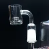 Accessoires de fumage d'épaisseur de 2 mm Banger thermique avec réacteur à noyau 14,5 mm 18,8 mm 100% Quartz Flat Top Gavel Banger pour Bong Dab Oil Rigs GQB21-24