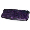 M200 Russo / Inglês Office Keyboard Gamer 3 Cor Comutável Retroilumps LED USB Wired Teclado com sensação mecânica semelhante