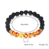 Nuovi braccialetti Chakra Pietra naturale Bracciale con perline di lava nera Donna Uomo Equilibrio Yoga Gioielli Preghiera del Buddha