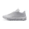 97OG Hombres Tripel Blanco Metálico Oro Plata Bullet Cushion 97s Mejor calidad BLANCO Zapatillas para correr de moda premium para mujeres Zapatillas