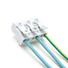 20PCS  Serre-câble électrique Sans vis Plug-Out Type Pas 10.0mm 3Pin Avec Peg Avec Contact Au Sol BELEKS 923 P03 blanc