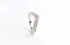 Yhamni 2018 Nieuwe Mode Ring 925 Sterling Zilveren Cubic Zirconia Sieraden Trendy Double V-vormringen voor Dames JZ228
