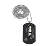 Bullet Dog Tag Collana con ciondolo Donna Uomo Punk Rock Catene Hip Hop Acciaio inossidabile Cool Carta militare Gioielli per uomo Regali