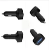 Coonline 4 in 1 Car Charger Dual USB Voltmeter Thermometer Digital Display Charging Cigarette lighter