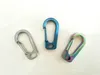 Titanium Alloy Fast Buckle Keychain Locking Carabiner Hook Quick Release Clip Camping Climbing Accessories Free Shipping QW6992