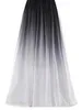 2018 NY SEXY NY OBRE Long Evening Prom Dresses Chiffon pärlstav en linje plus storlek golvlängd gradient formell festklänning qc1243281g