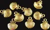 300pcs Antiqued gold plt lined shell charms 11X14MM A412G