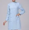 Long-sleeve nurse garment winter stand collar thick female o-neck coat Physician Services lab coats white blue pink colorS