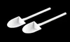 Free shipping Disposable Potted Pure Black White Ice Cream Scoop Shovel Small Potted Flower Pot Spoon SN310
