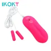 Ikoky 10 Speeds Anal Vibrator Dual Mini Bullet Wibratory Wibracyjne Jajko Wodoodporne Sex Zabawki dla kobiet Pilot Sterowanie S1018