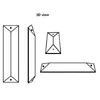 20 قطعة / الوحدة 22 * ​​63 ملليمتر آلة قطع مثلث شريط الكريستال المنشور الثريا الكريستال في 2 ثقوب دقيقة الملحقات الستار المنزل