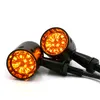 Czarne srebrne motocykl retro sygnały Wskaźniki żarówki Blinkers Lights for Harley Honda Yamaha Suzuki Kawasaki Cruiser Choppers