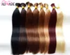 Extensões de cabelo retas brasileiras alimágicas cor de cabelo natural 100g / pacote remy cabelo em massa, cabelo humano a granel para trança 12 cores opcional